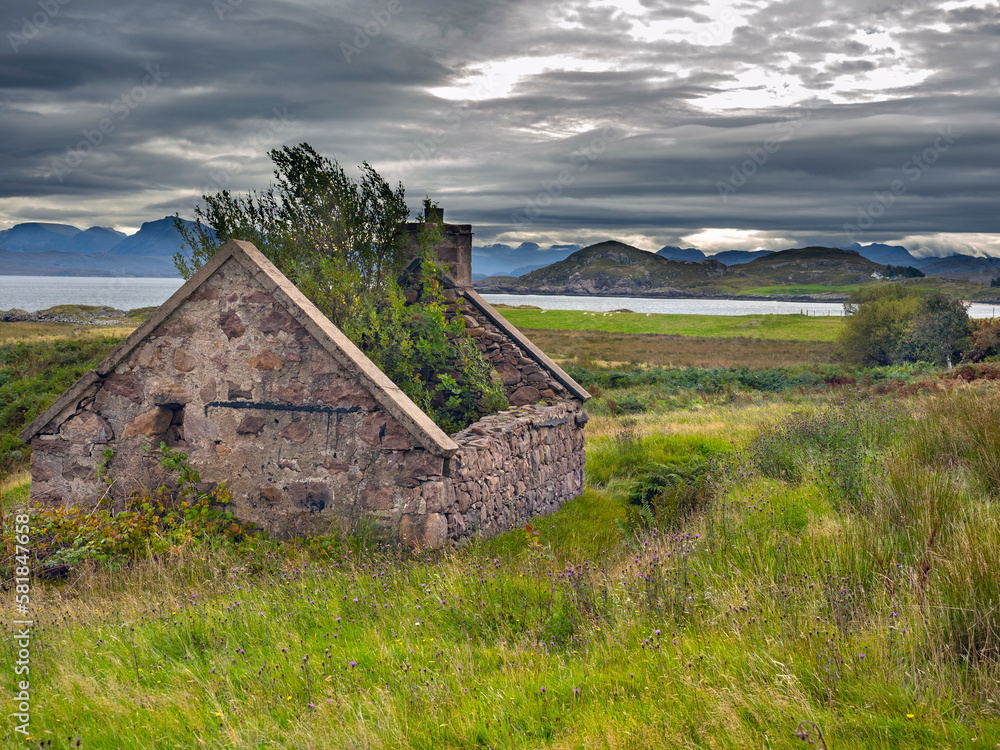 Ruined croft, Wester Ross, Scotland, September 2019. Ruined croft, Wester Ross, Scotland, September 2019.