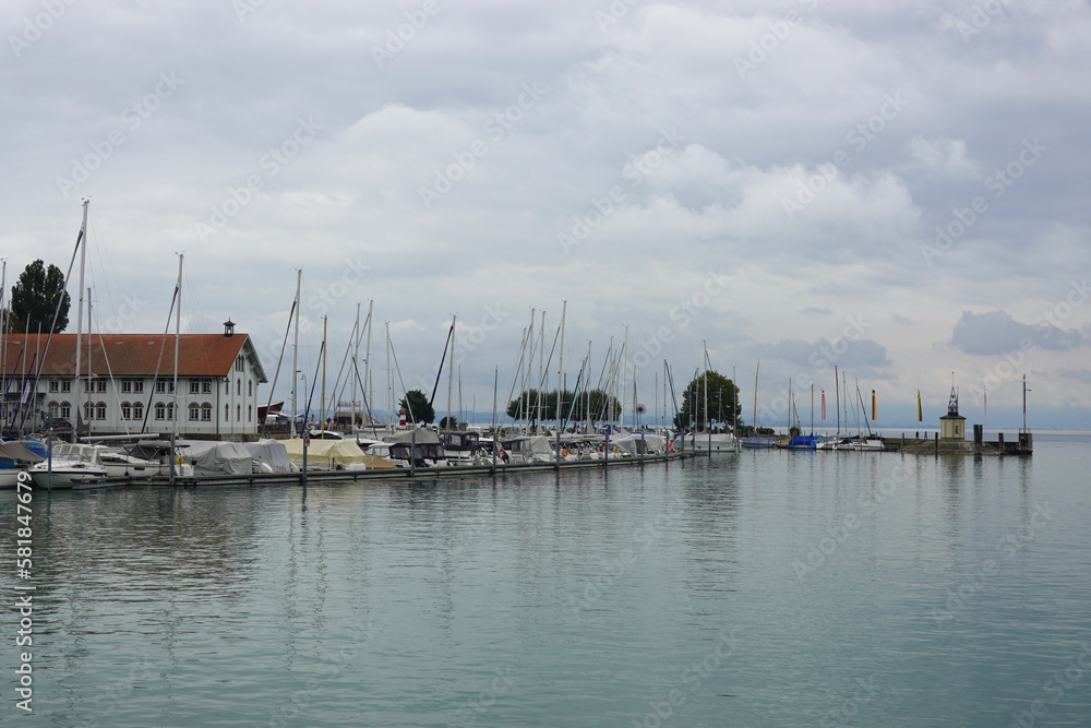 Fototapeta premium The marina in Romanshorn, Bodensee, Switzerland