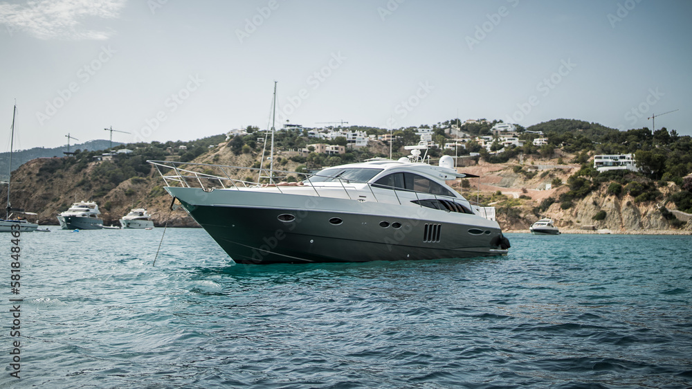 Luxury yacht on the sea