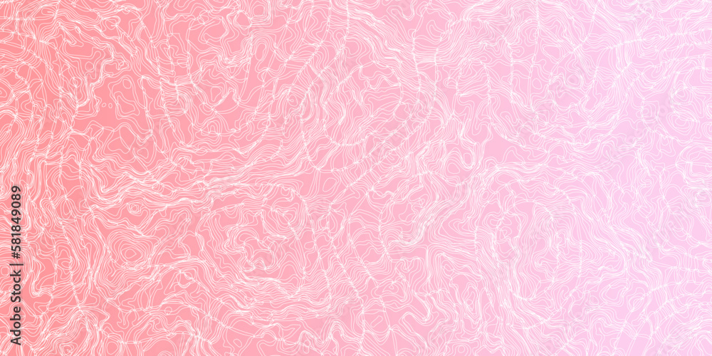 White Topographic random lines isolated on pink background. Abstract vector illustration. Contour vector map. White Topographic random lines isolated on pink background. Abstract vector illustration. Contour vector map.