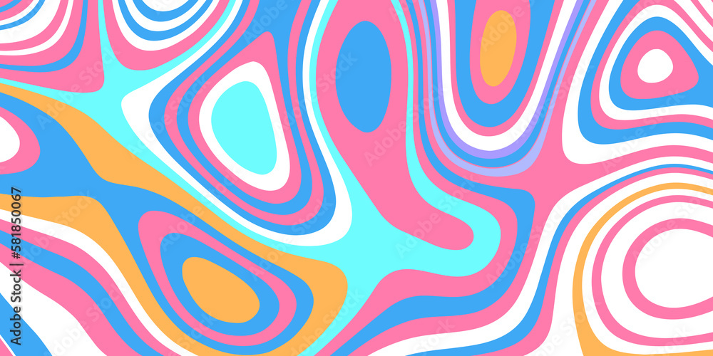 Colorful papercut vector Template Abstract background with curves lines ...