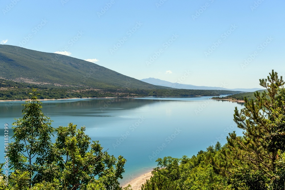 Scenic view of Lake Peruca in Croatia on a sunny day in summer
