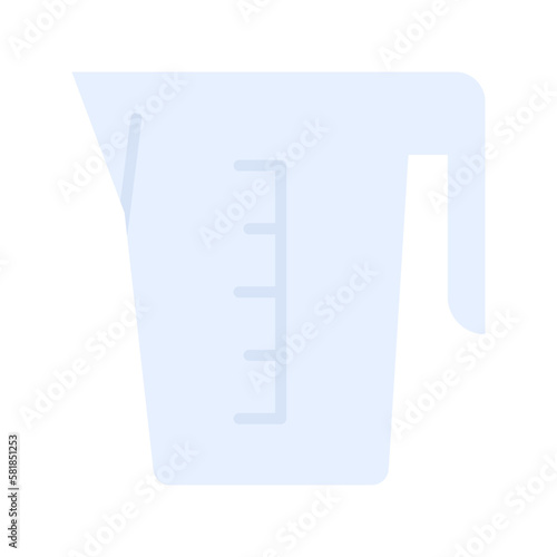 Measuring cup icon. Kitchen measuring cup isolated on white background.