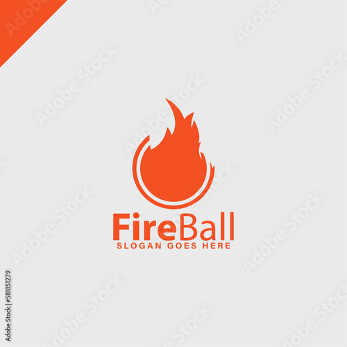 fireball logo,flame logo modern minimalist