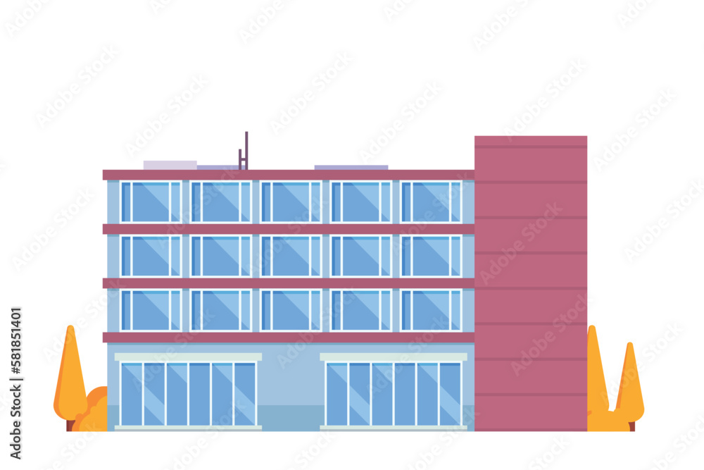 Office buildings for city illustration flat design style Office buildings for city illustration flat design style