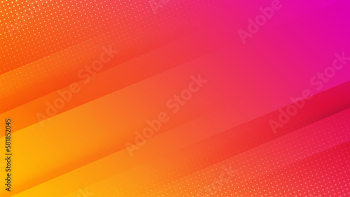 Modern orange and pink geometric background. gradient creative background, cover design, poster and advertising concept vector	