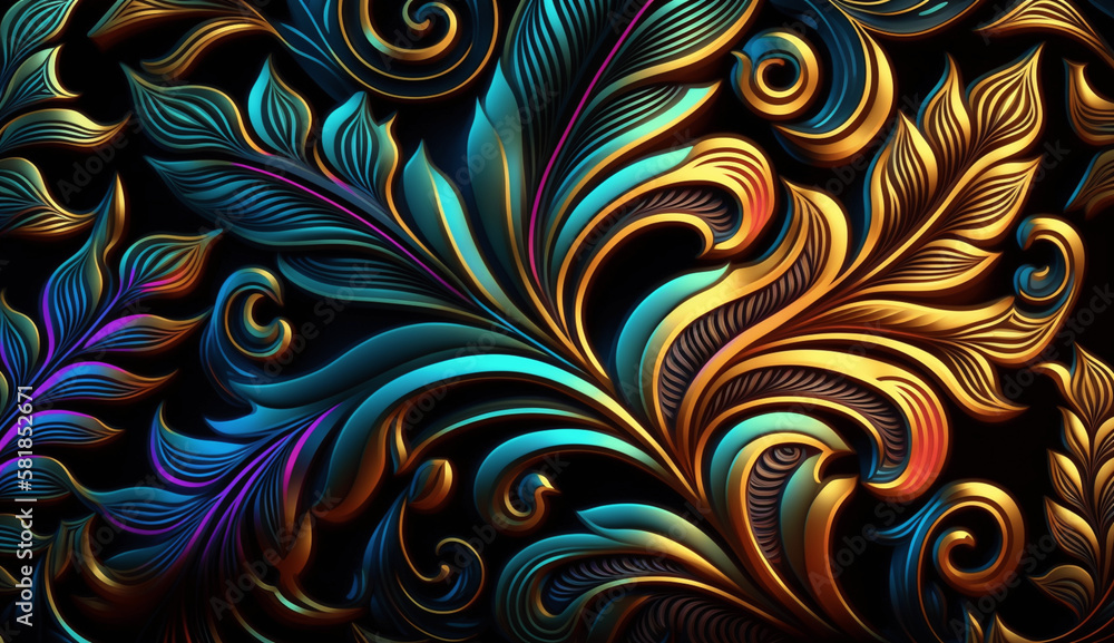 Floral iridescent abstract background ai generated Floral iridescent abstract background ai generated