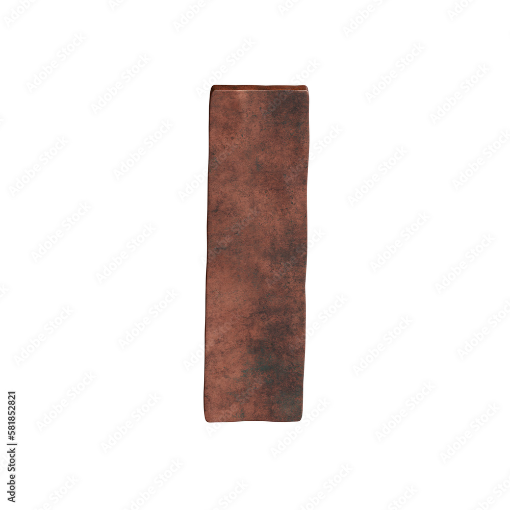 Copper Planks 3D Alphabet or Lettering - View 2 Copper Planks 3D Alphabet or Lettering - View 2