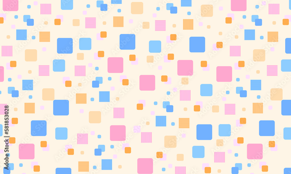 baby box colorful vector pattern background