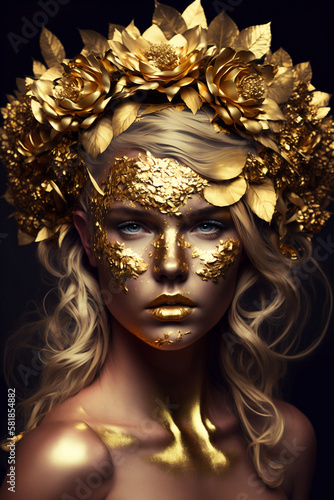 Golden woman IA générative