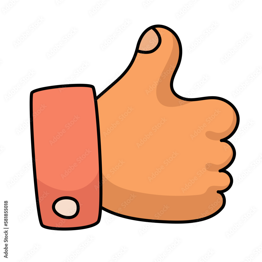 Thumbs up. Vector icon. Set of clipart isolated on white background. Thumbs up. Vector icon. Set of clipart isolated on white background.