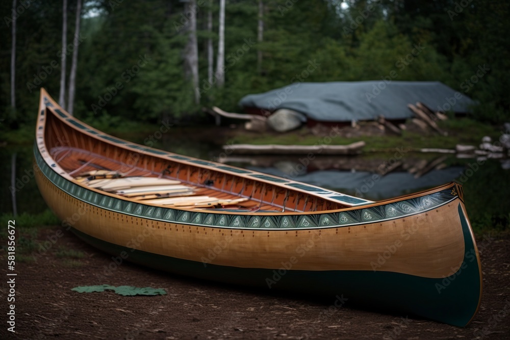 illustration, our canoes are built to be rowed, ai generative. illustration, our canoes are built to be rowed, ai generative.