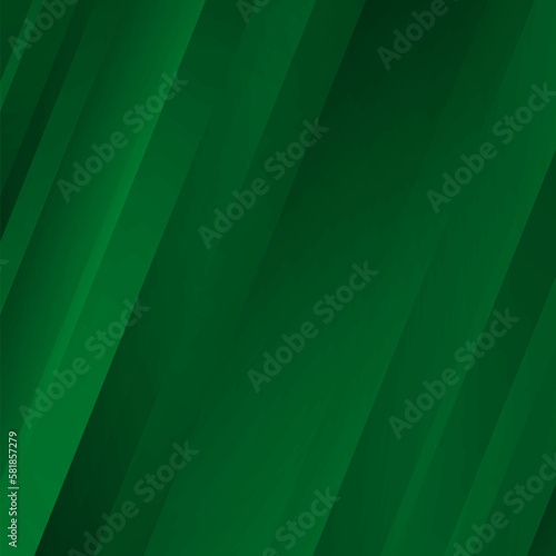Geometric Green Background with Diagonal Stripes and Gradients. Vector Minimalist Backdrop for Irish St. Patrick Day. Modern Sleek Texture