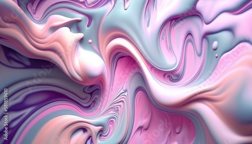 Abstract background wave shape. Pastel blue, pink and purple conceptual background, fluid splash, swirl.