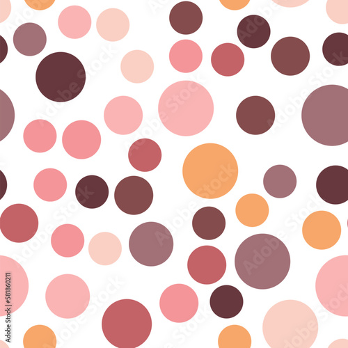 Vibrant seamless repeating pattern of pink, orange, dark for printing on clothes, bags, cups, wallpapers, postcards, wrappers and other surfaces