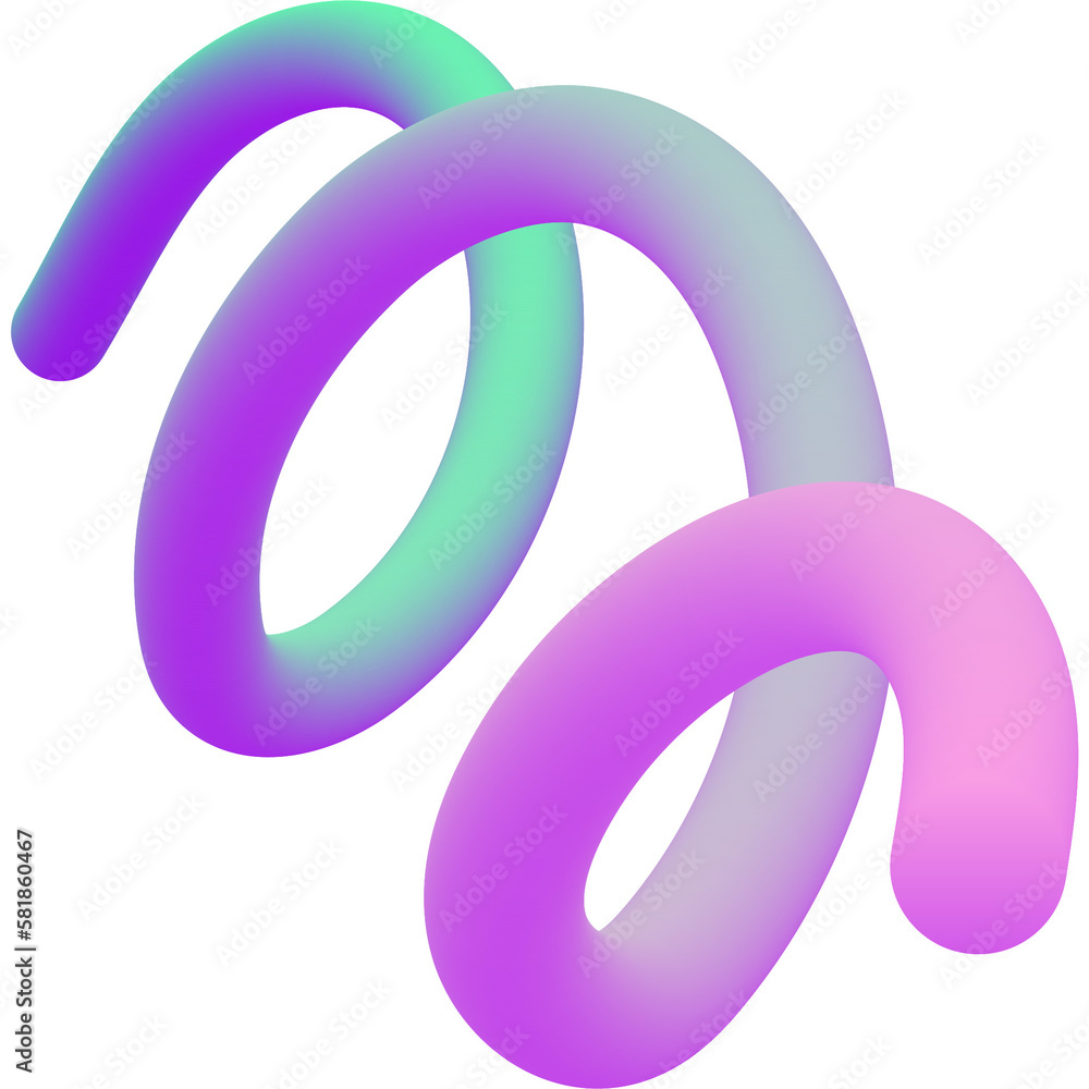 3D Gradient Squiggle 3D Gradient Squiggle