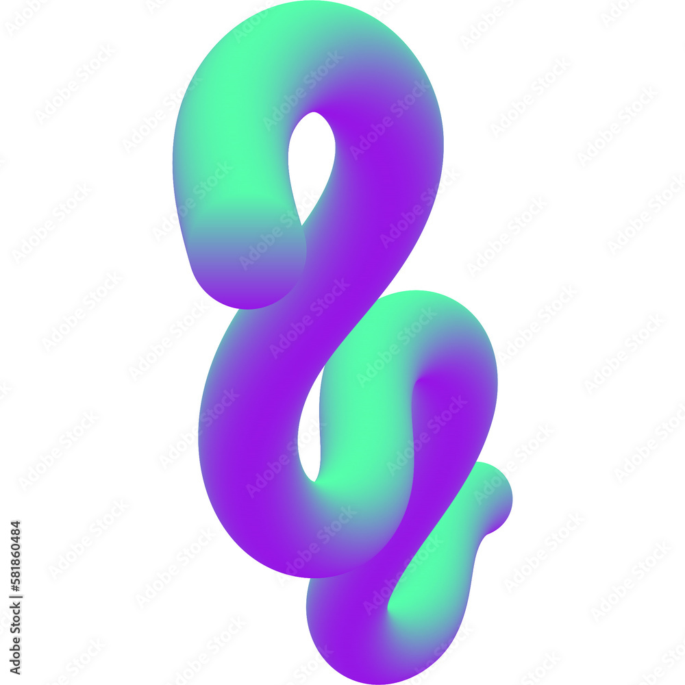 3D Gradient Squiggle 3D Gradient Squiggle