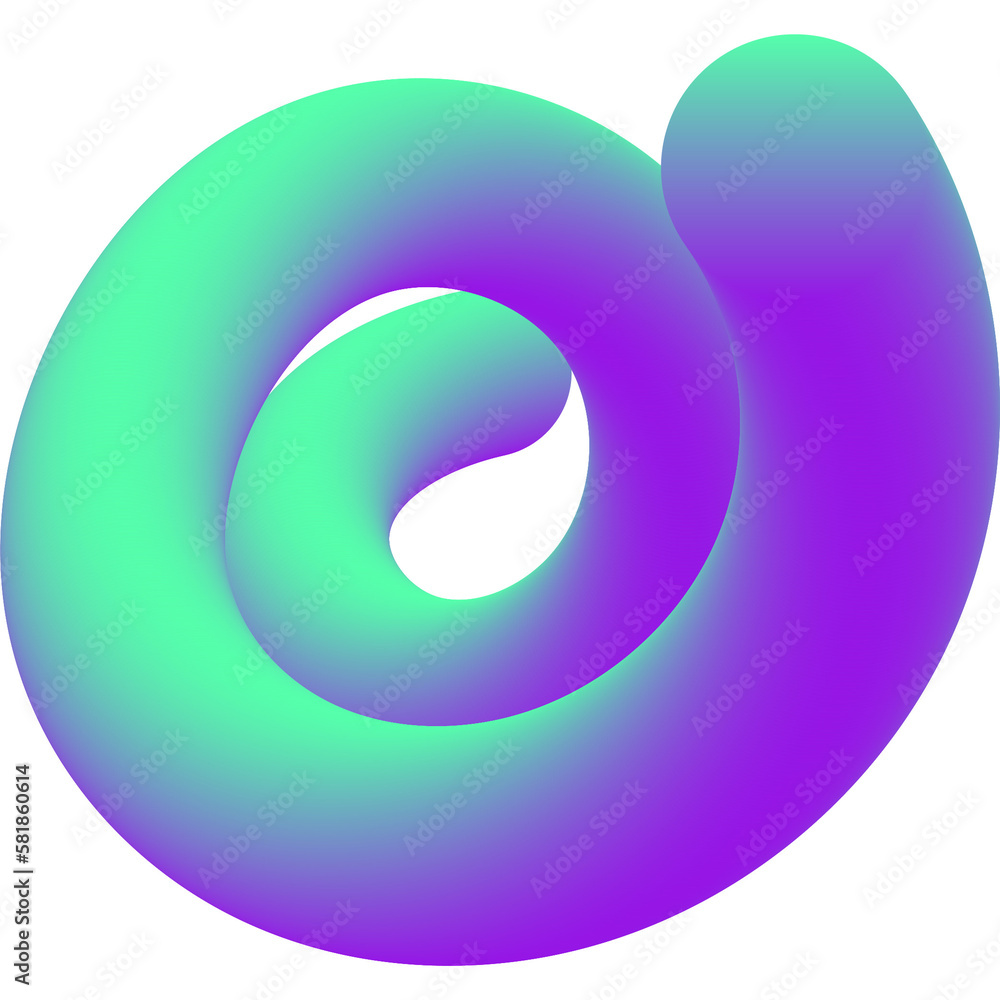 3D Gradient Squiggle 3D Gradient Squiggle