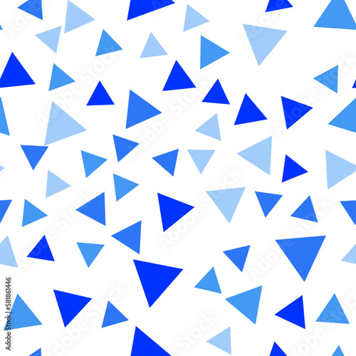 Free Download Geometric seamless pattern of triangles in various shades of blue color for textile, paper and other surfaces - GFXLoad
