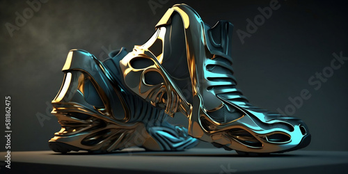 modern futuristic shoes 3d concept art © Alexander