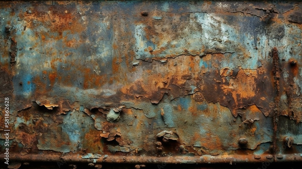 Aged and rusted metal texture with patina Generative AI Aged and rusted metal texture with patina Generative AI