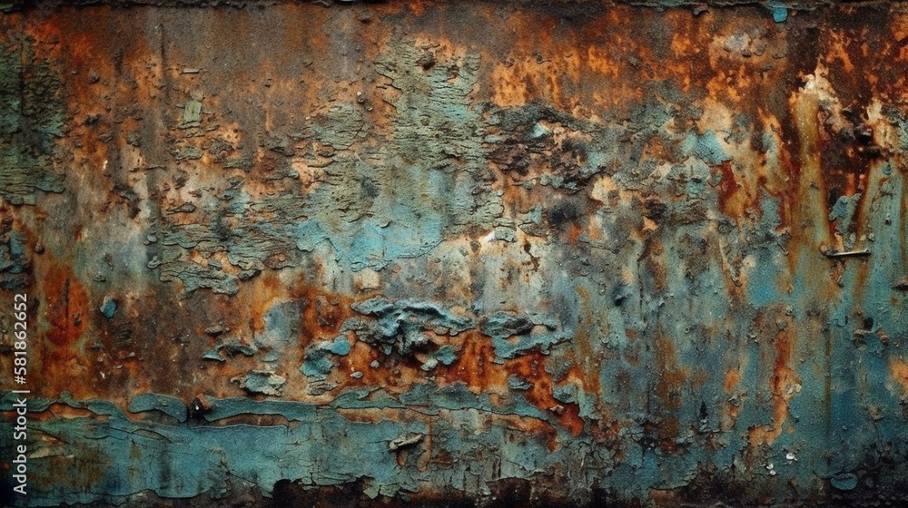 Aged and rusted metal texture with patina Generative AI Aged and rusted metal texture with patina Generative AI