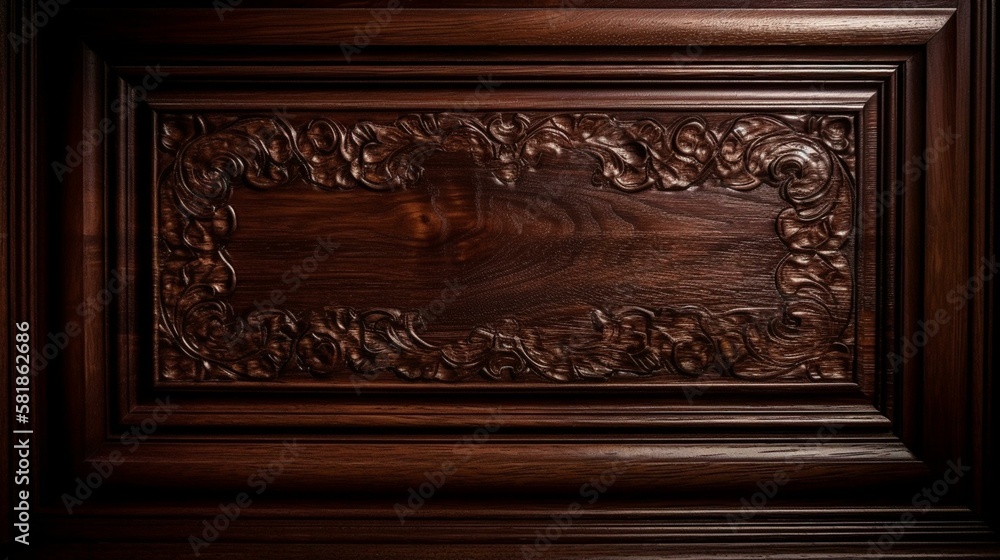 A dark and rich mahogany wood texture with intricate patterns Generative AI A dark and rich mahogany wood texture with intricate patterns Generative AI