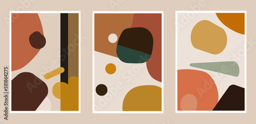 Set of artistic creative universal cards. Hand Drawn textures. Vector illustration.