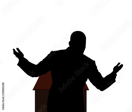 Background with silhouette of Martin Luther King photo
