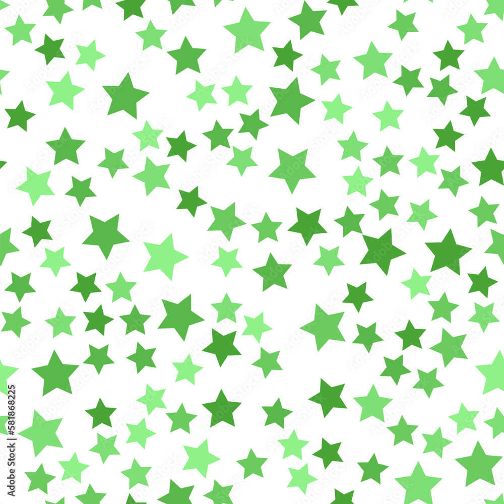 Seamless repeating pattern of small stars in various shades of green for fabric, textile, papers and other various surfaces Seamless repeating pattern of small stars in various shades of green for fabric, textile, papers and other various surfaces