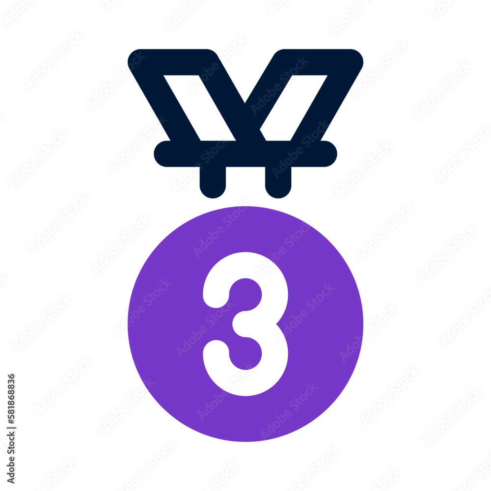 bronze medal icon for your website, mobile, presentation, and logo design.