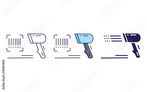 Bar code scanner vector icon