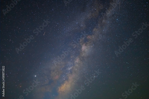 beautiful night starry sky with milky way, natural outdoor background