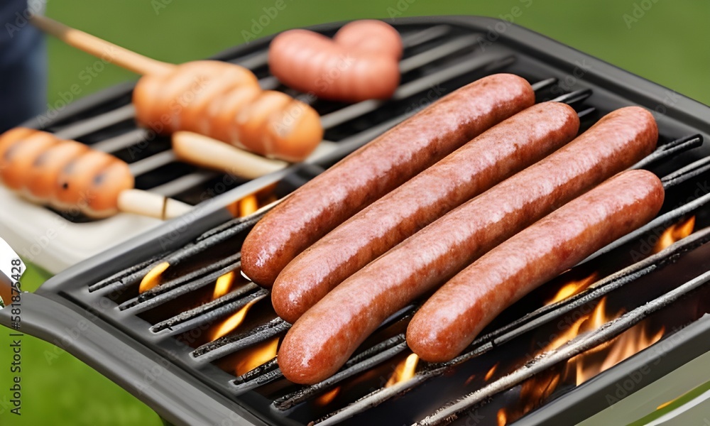 saucisses grillées au barbecue saucisses grillées au barbecue