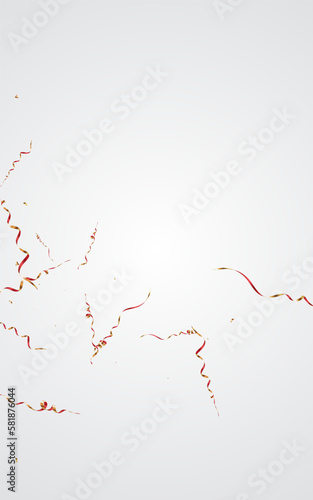 Yellow Streamer Abstract Vector Grey Background.