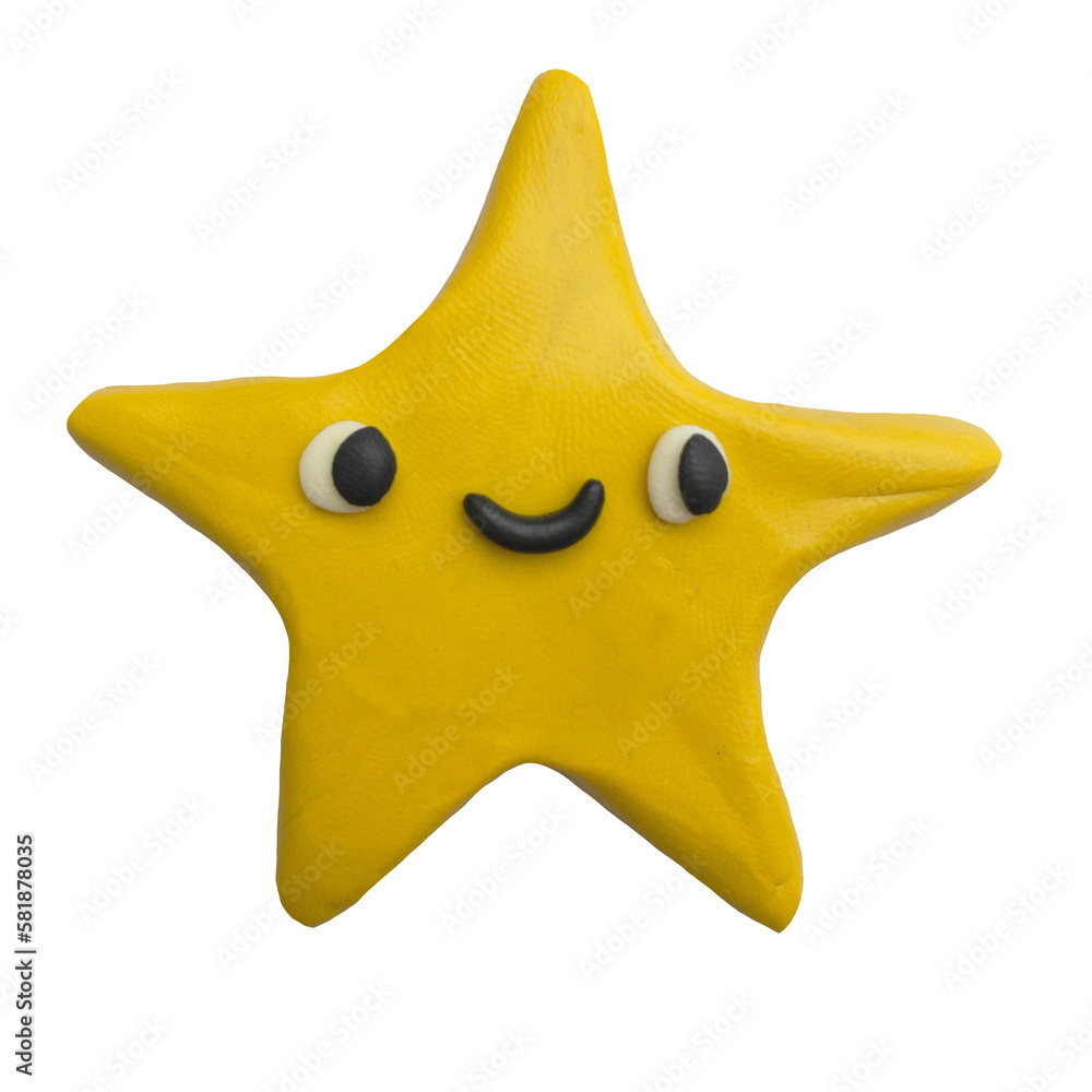 funky groove yellow star character.Plasticine craft sticker.Clay 3d render patch.Real texture plasticine.quirky portrait character.Psychedelic funny hippie icon. party 00s and 90s style funky groove yellow star character.Plasticine craft sticker.Clay 3d render patch.Real texture plasticine.quirky portrait character.Psychedelic funny hippie icon. party 00s and 90s style