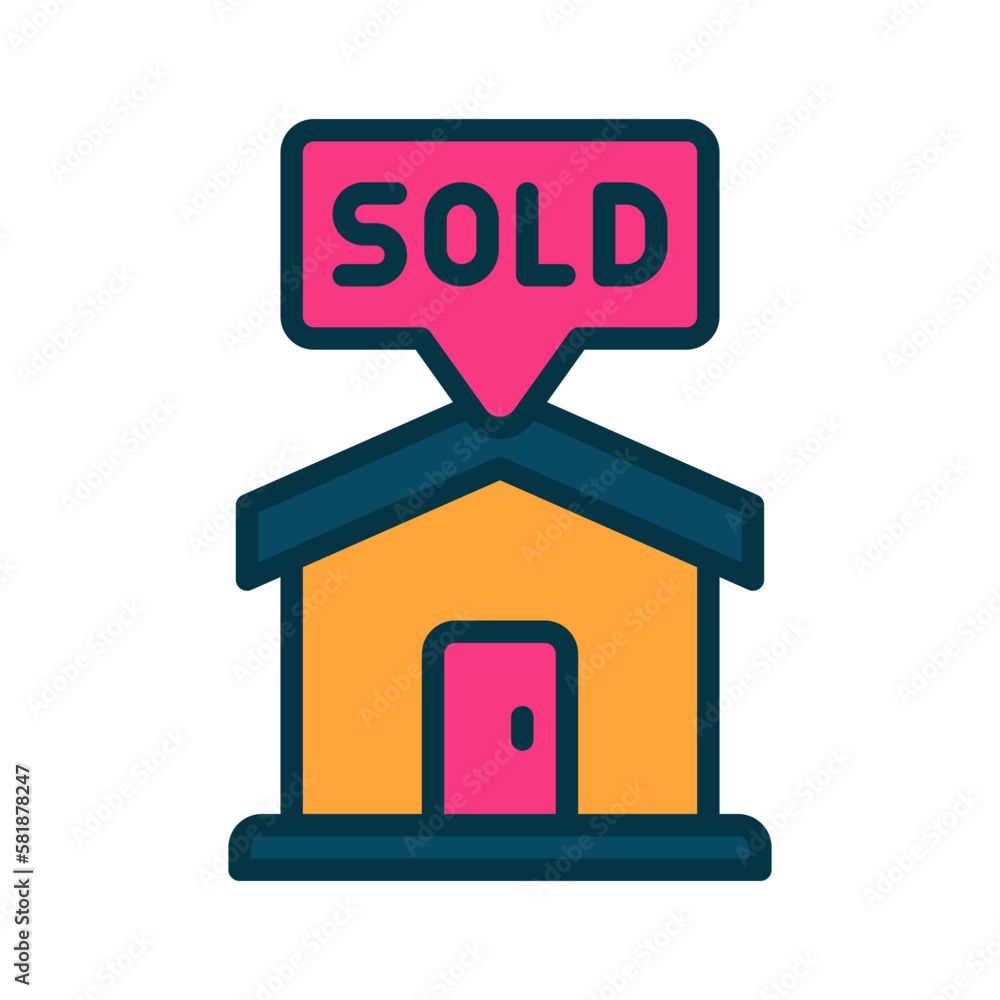 sold home icon for your website, mobile, presentation, and logo design. sold home icon for your website, mobile, presentation, and logo design.
