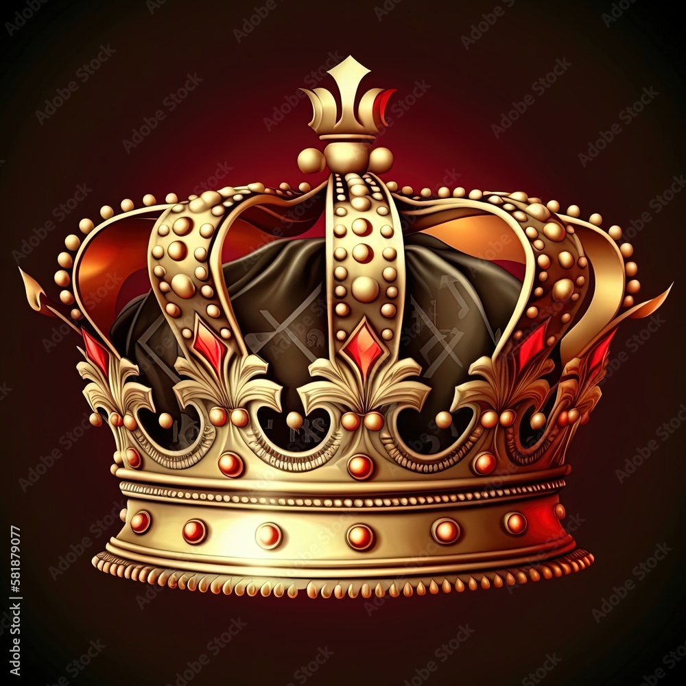 king crown illustration, generative ai king crown illustration, generative ai