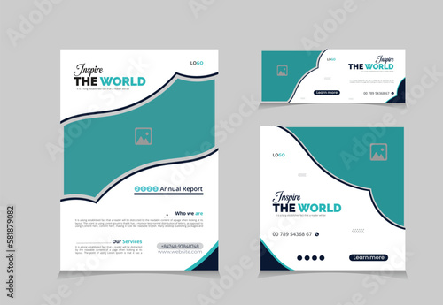 Free vector flyer set ,corporate business solution ads