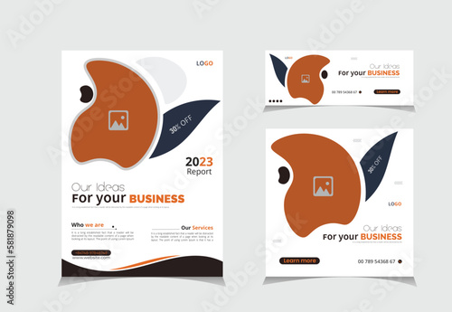 Free vector flyer set ,corporate business solution ads