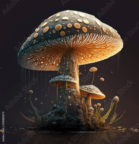 Magic Mushroom AI Illustration