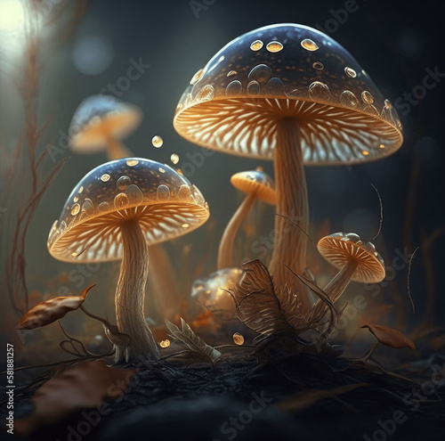 Magic Mushroom AI Illustration