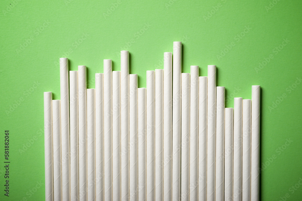 Disposable drinking straws made of cardboard Disposable drinking straws made of cardboard