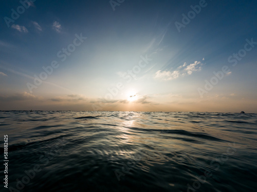 Fototapeta Naklejka Na Ścianę i Meble -  ripples texture on the surface of the ocean