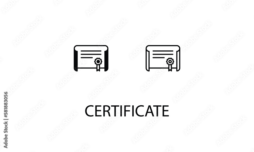 Certificate double icon design stock illustration Certificate double icon design stock illustration