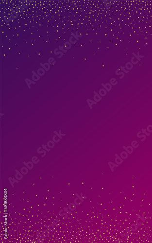 Yellow Confetti Bridal Vector Purple Background.