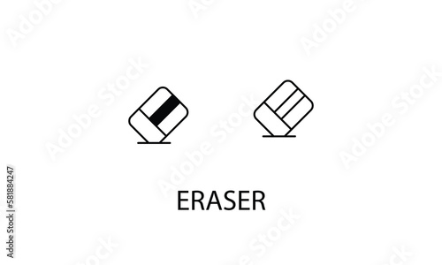 Eraser double icon design stock illustration