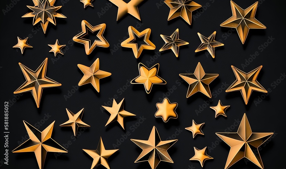 a group of gold stars on a black background with a black background and a black background with gold stars on the bottom and bottom of the stars. generative ai a group of gold stars on a black background with a black background and a black background with gold stars on the bottom and bottom of the stars. generative ai