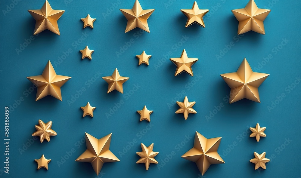 a group of gold stars on a blue background with a blue background and a blue background with a few gold stars on the bottom of the image. generative ai a group of gold stars on a blue background with a blue background and a blue background with a few gold stars on the bottom of the image. generative ai
