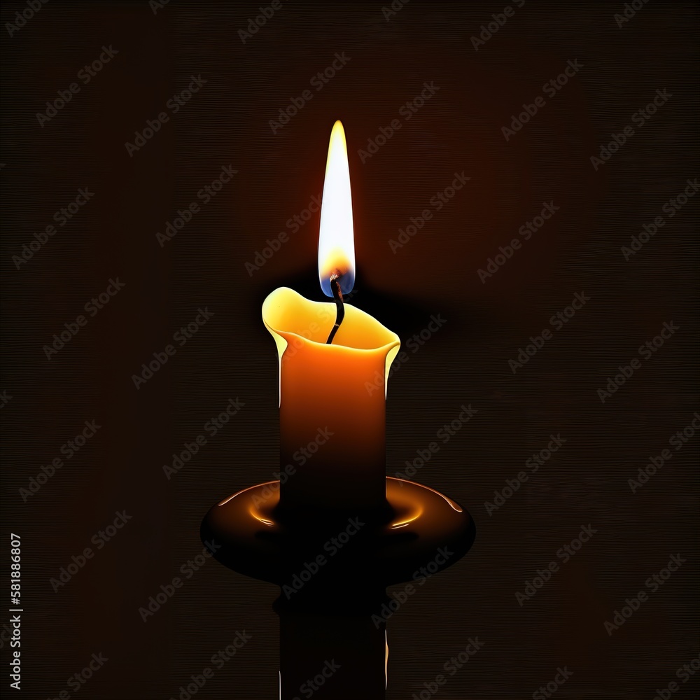 Fototapeta premium Isolated candle light, digital art illustrations by generative ai